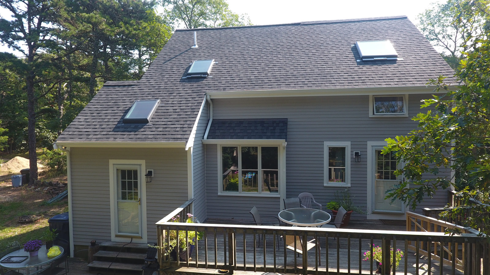 Back side or Eastham total renovation project. — HyTech Roofing, Cape Cod